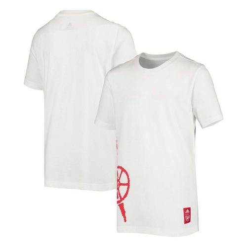阿迪达斯adidas白色服装|youth big boys white arsenal t-shirt